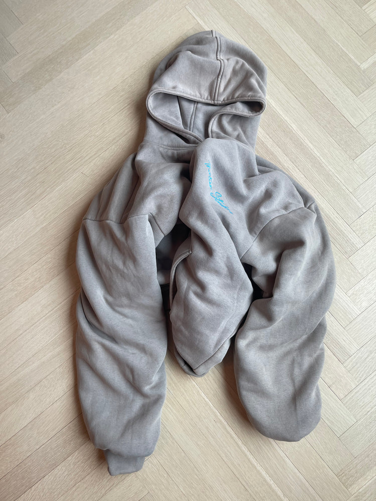 COOL GREY DOUBLE LAYER REVERSIBLE HOODIE